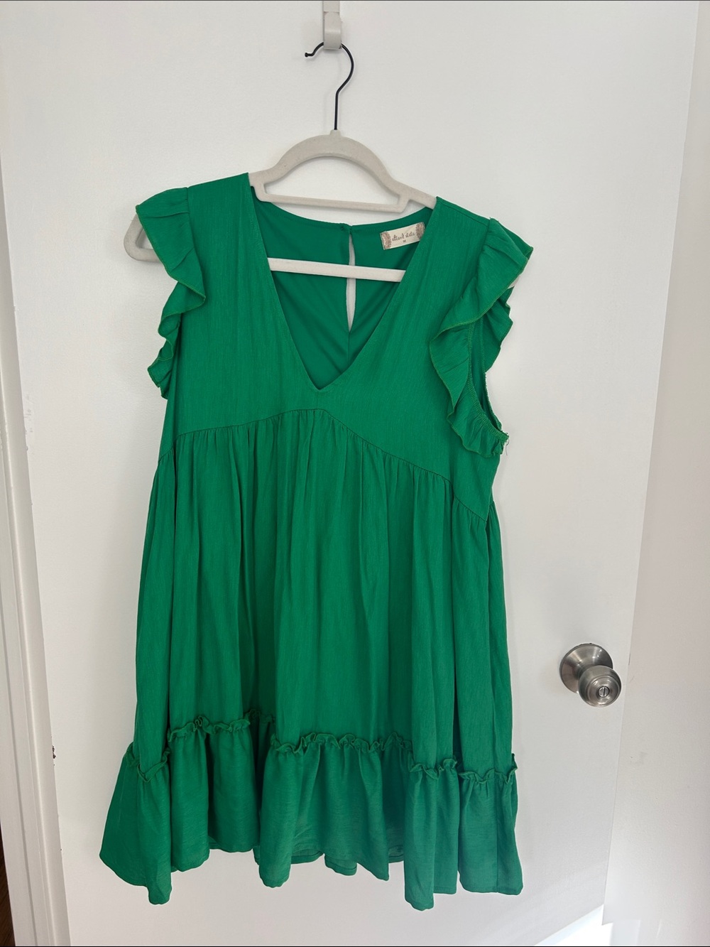 Altar’d State Green Ruffle Sleeve Dress